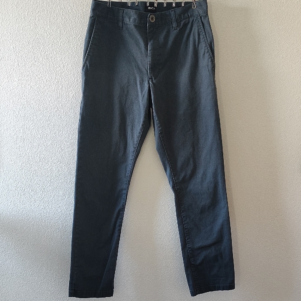 RVCA Men's Week-End Stretch Gray Chino Style Pants Size 30 Waist